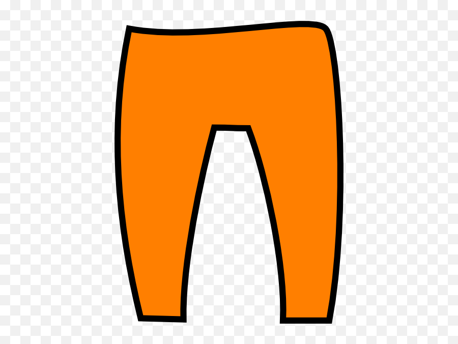 Orange Trousers Clip Art At Clker - Orange Pants Clipart Png Emoji,Pants Clipart