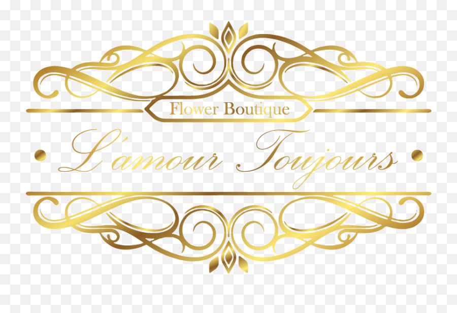 Lu0027amour Toujours Flower Boutique - Golden Text Box Png Logo Flower Gold Png Emoji,Text Box Png