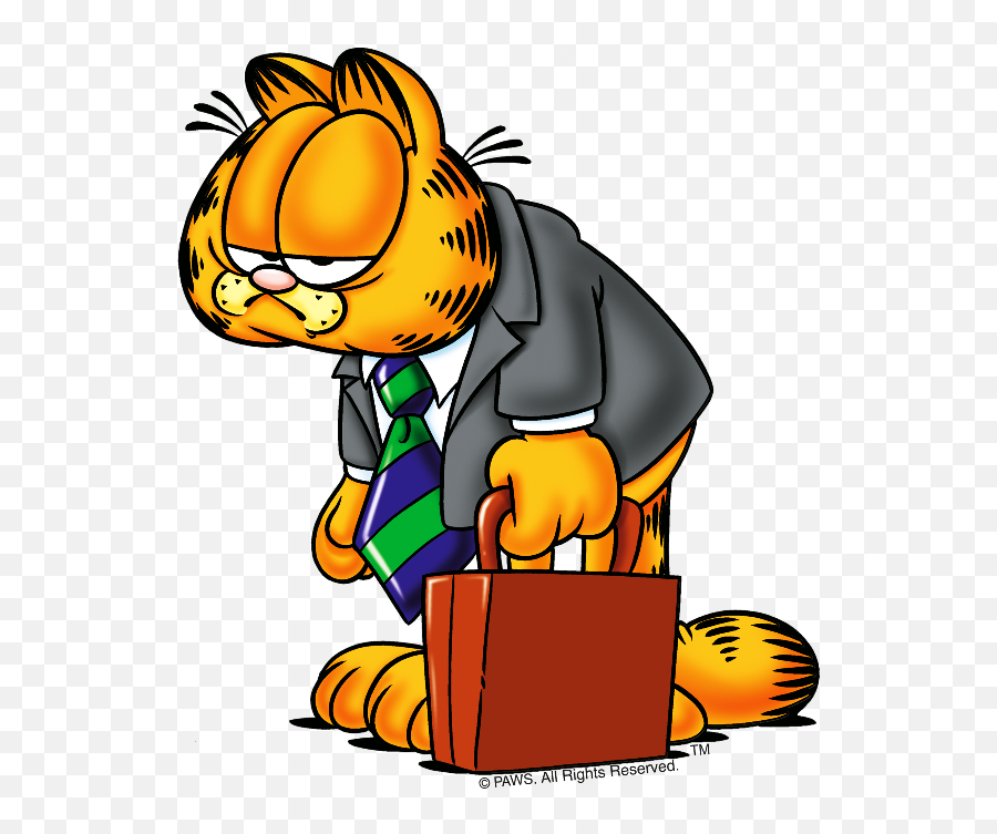 Good Morning Monday Cartoon Clipart - Cartoon Garfield Clipart Emoji,Monday Clipart