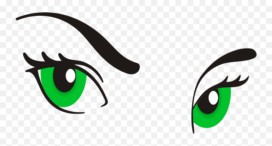 Eyeball Clipart Woman Eye - Girl Eyes Cartoon Png Green Eyes Clipart Transparent Emoji,Eyeball Clipart