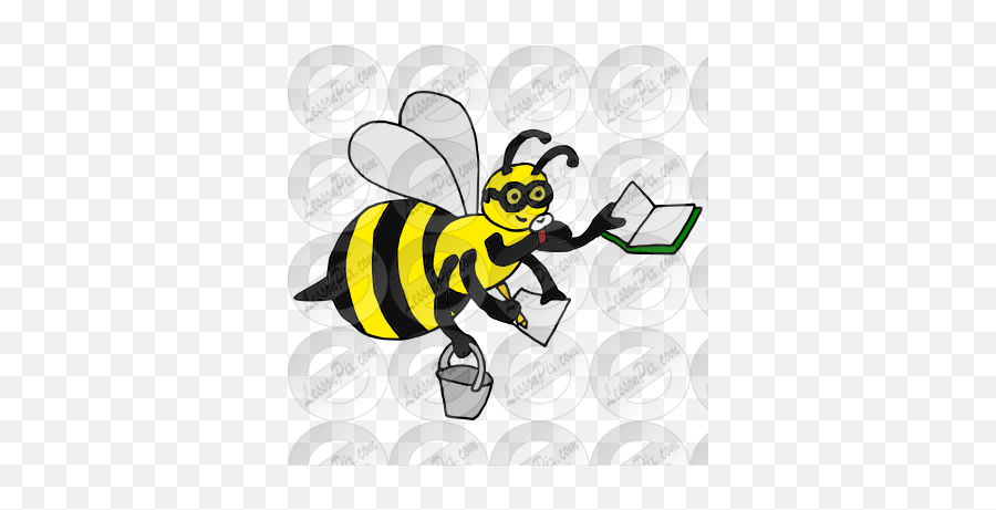 Busy As A Bee Picture For Classroom Therapy Use - Great Simile Clipart Busy Bee Emoji,Honey Bee Clipart