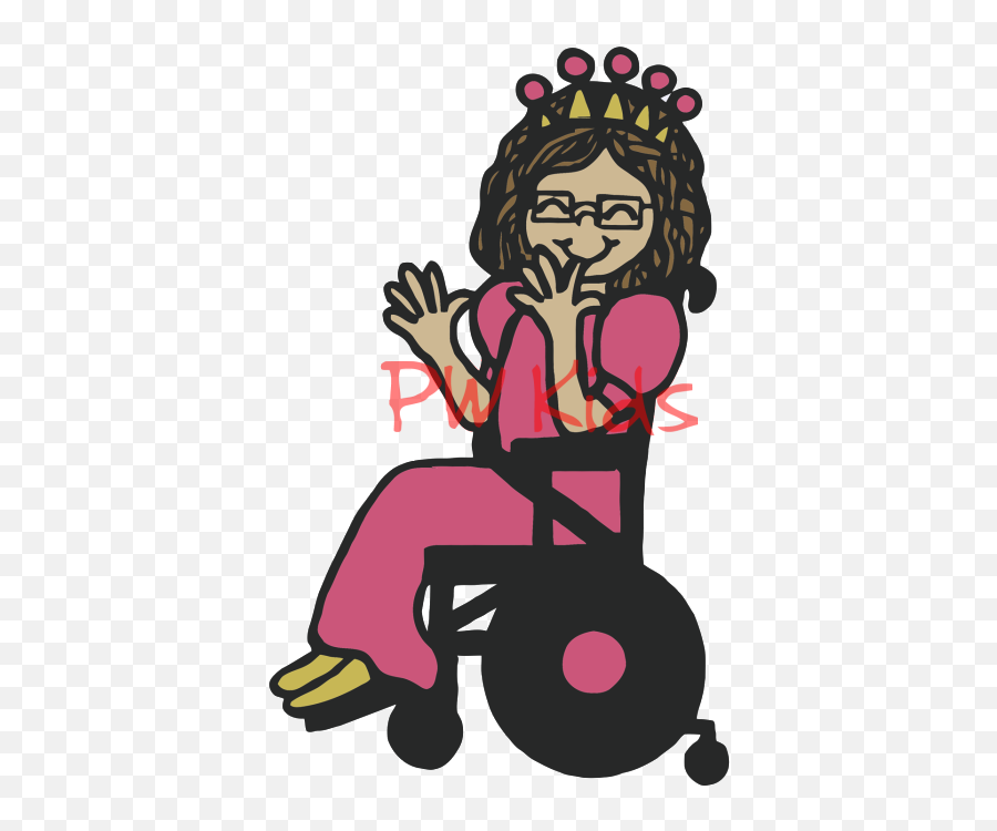 Clip Art Girl Clipart Princess Dress Up - Tekerlekl Sandalyede Oturan Kz Emoji,Baker Clipart