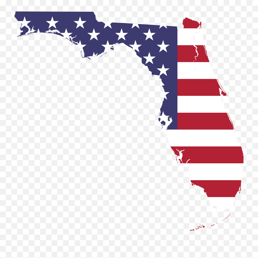 Florida America Flag Map Clipart Free Download Transparent - Flag Map Of Florida Emoji,Map Clipart
