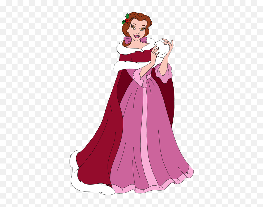 Transparent Disney Princess Clipart - Novocomtop Transparent Winter Belle Png Emoji,Disney Princess Clipart