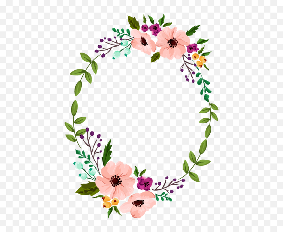 Download Flower Yoga Wreath Watercolor - Flower Circle Transparent Background Emoji,Watercolor Wreath Png