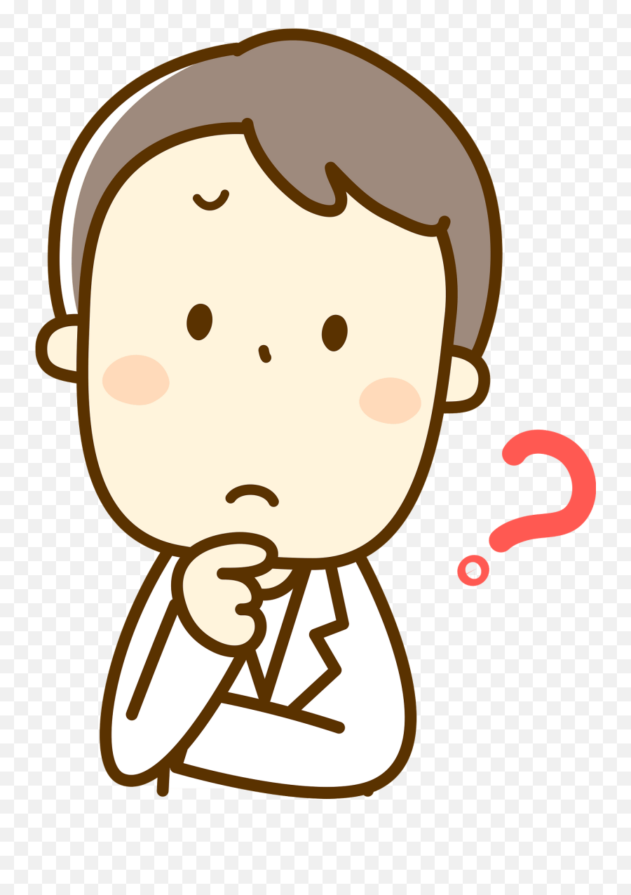 Pharmacist Man Is Questioning Clipart - Ponder Clipart Emoji,Questioning Clipart