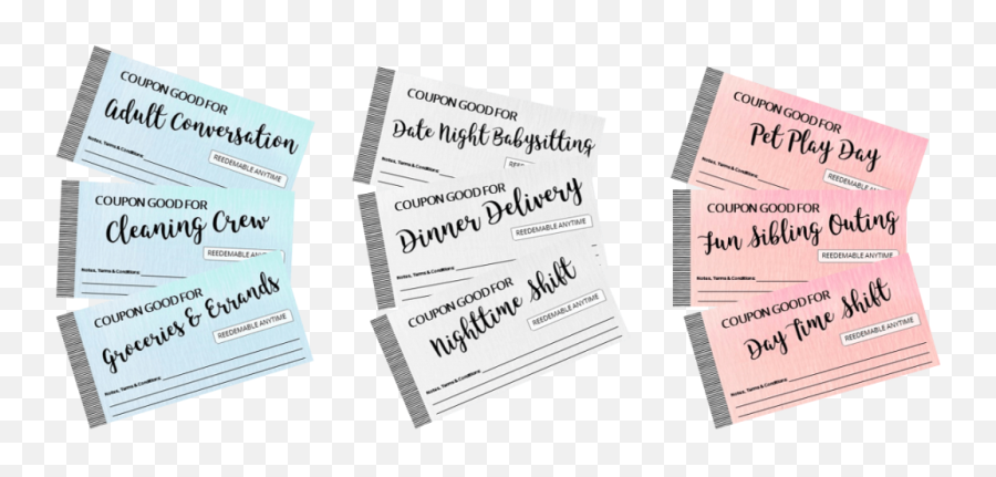 Gift Certificate Template Png - Coupon Book Ideas For Mom Horizontal Emoji,Date Night Clipart