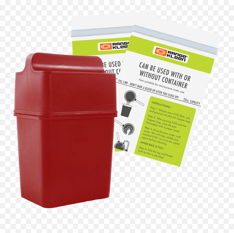 600 - 02red Trap The Grease Fat Trapper In Red With 2 Grease Disposable Bags Range Kleen Waste Container Lid Emoji,Fog Overlay Png