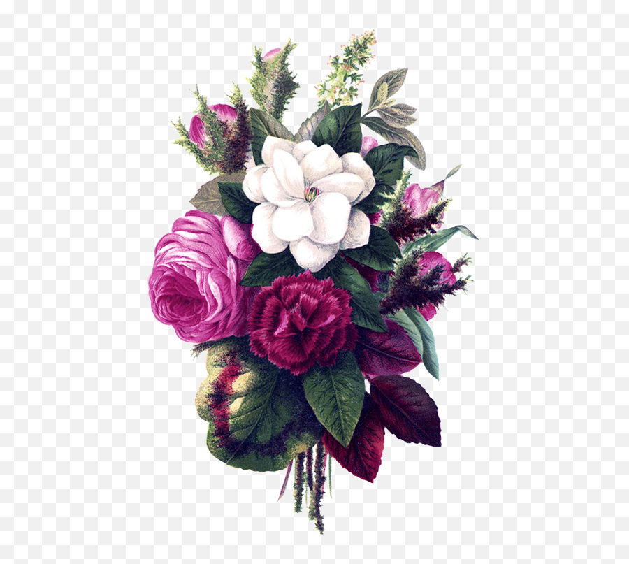 Flower Bouquet Decoration Beautiful Flowers Roses - Purple Emoji,Vintage Roses Png