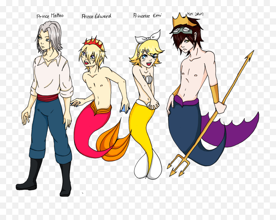 Mermaid Tails Anime Drawing - Anime Mermaid Tails Drawing Emoji,Mermaid Tail Clipart