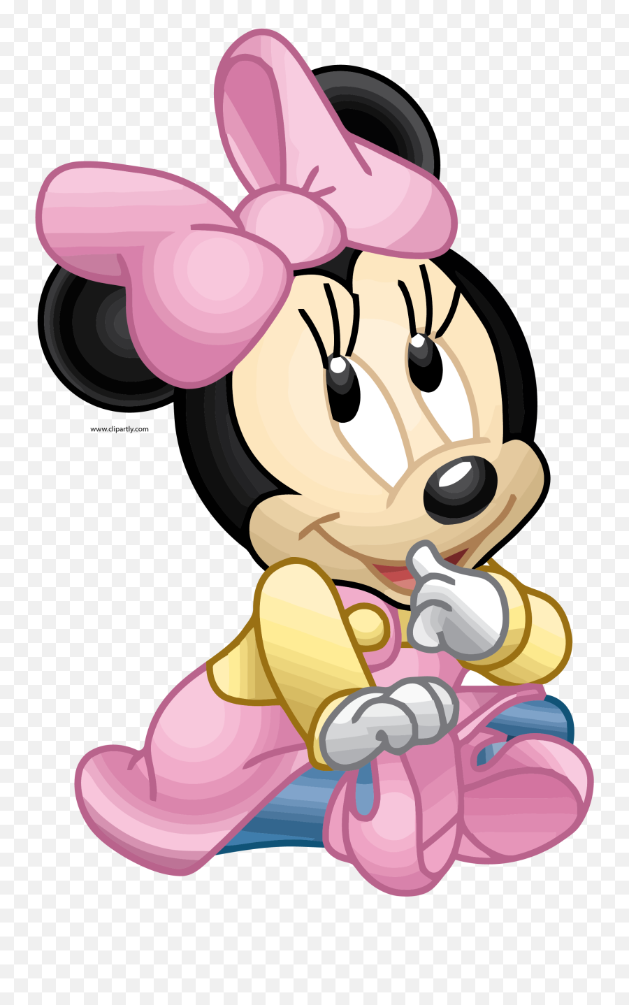 Download Hd Minnie Mouse Clipart Png - Minnie Baby Disney Emoji,Minnie Bow Clipart