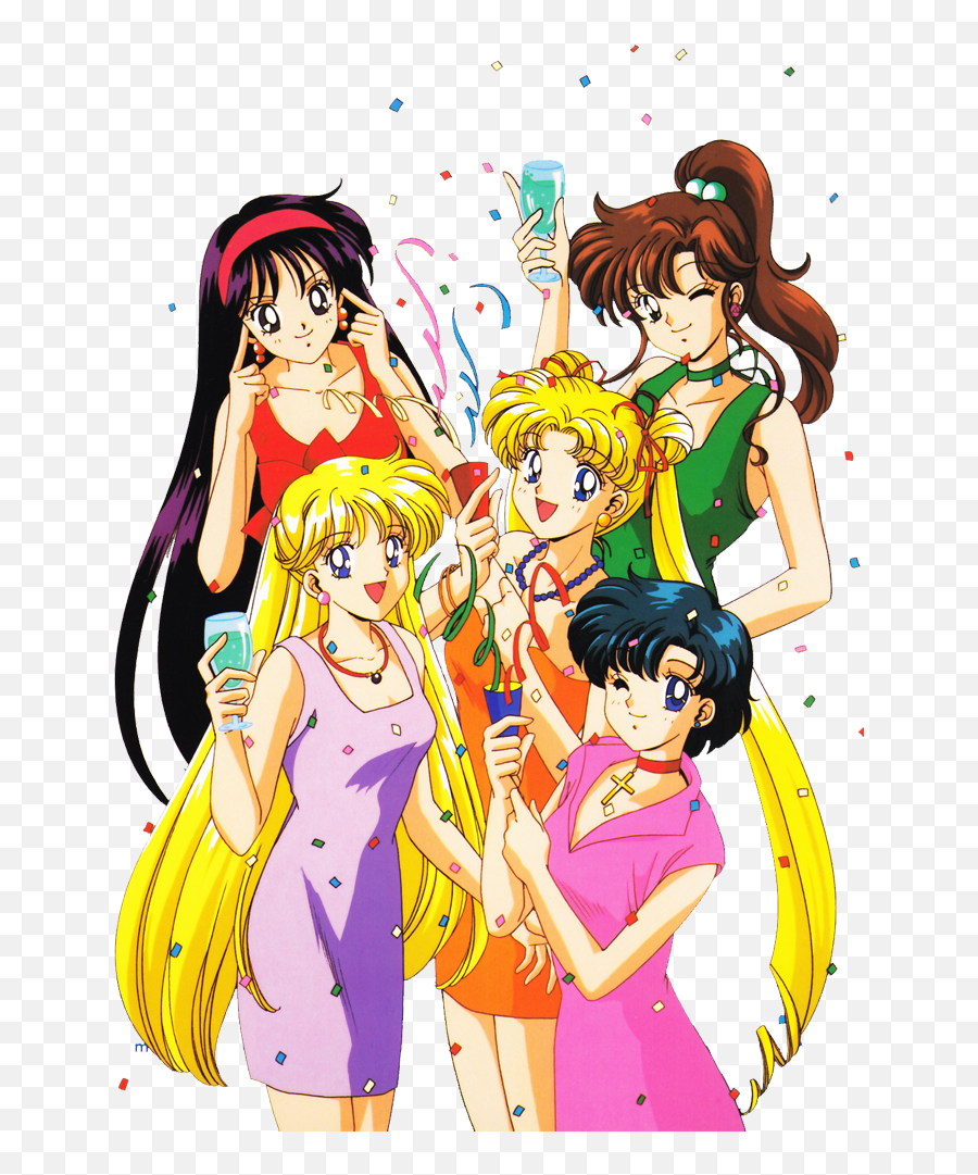 Serena Tsukino Ami Mizuno Rei Hino Lita Kino U0026 Mina Aino - Sailor Mars Emoji,Sailor Moon Png