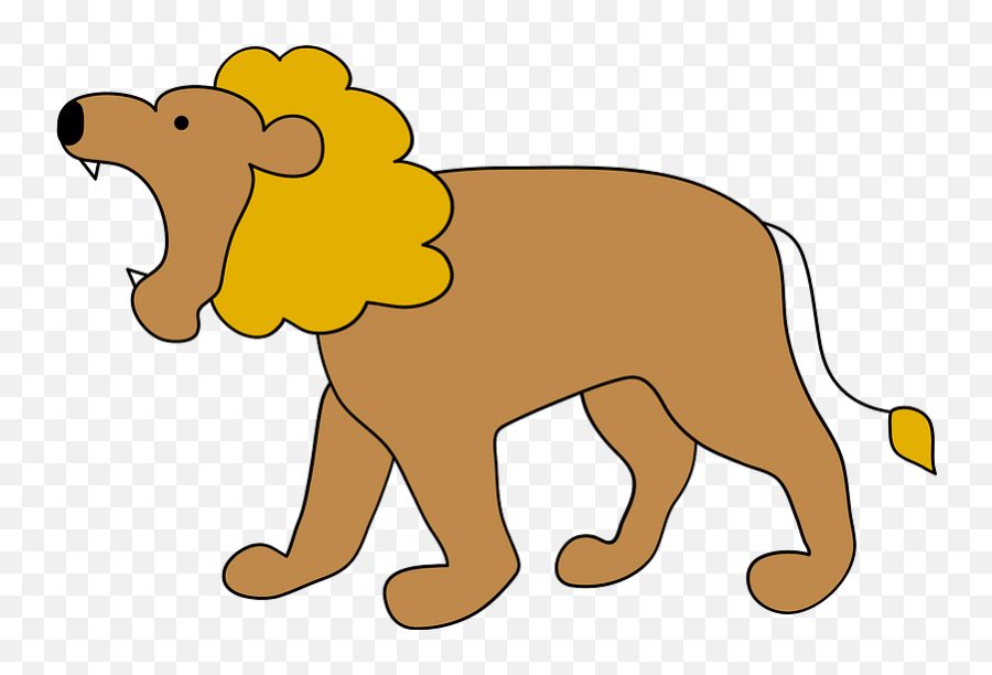 Roaring Lion Clipart Free Download Transparent Png Creazilla - Roaring Clipart Lion Emoji,Lion Clipart