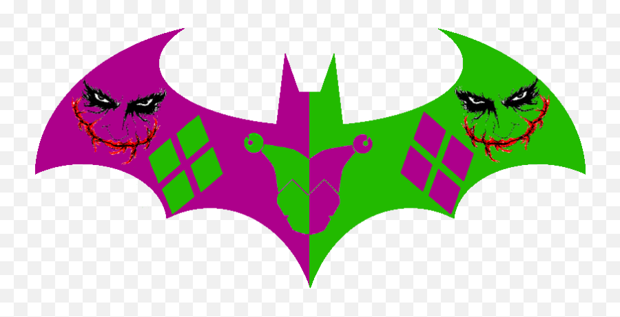 Download Freeuse Batman Logo Bat Signal Clip Art Transprent - Green And Purple Bat Symbol Emoji,Batman Logo Outline