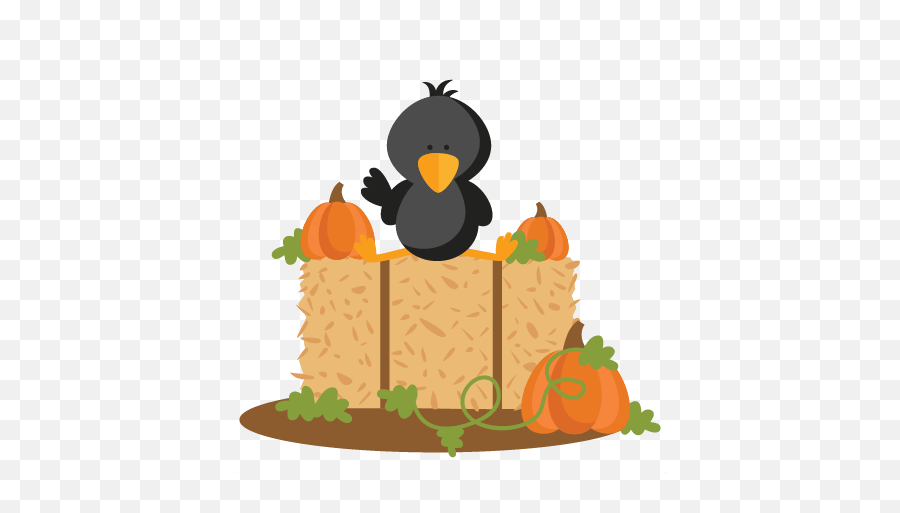 Crow On Hay Bale Svg Scrapbook Cut File - Natural Foods Emoji,Hay Clipart