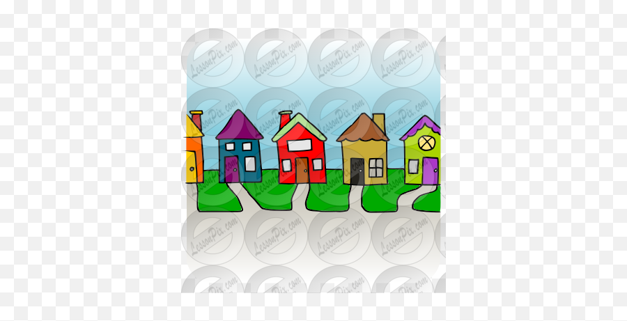 Neighborhood Picture For Classroom - Vertical Emoji,Neighborhood Clipart