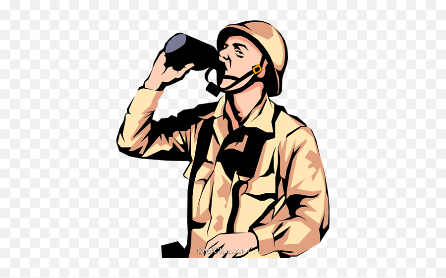 Military Man Royalty Free Vector Clip Art Illustration - Combat Uniform Emoji,Miltary Clipart