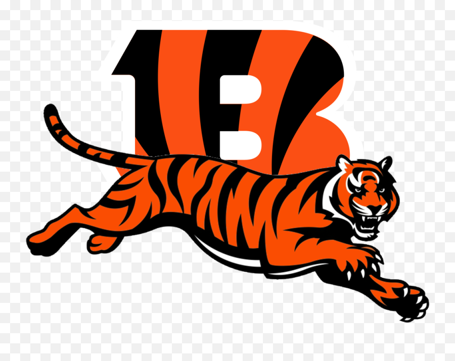 Updated Combo Logo - Tiger Cincinnati Bengals Logo Emoji,Bengals Logo