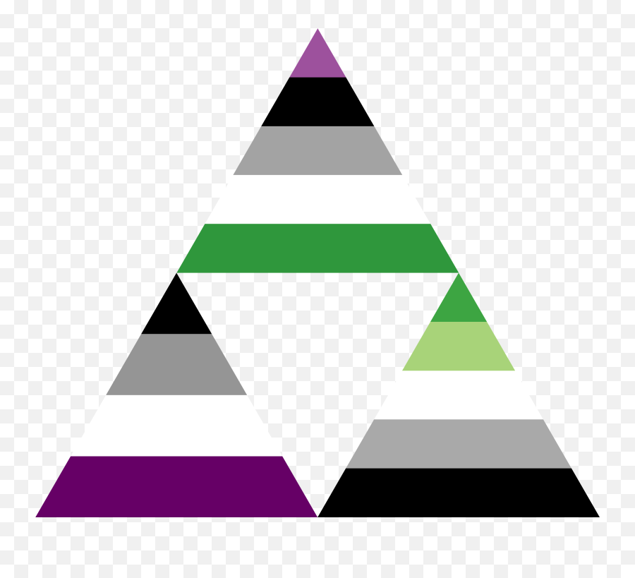 Panromantic Asexual Genderfluid Flag Transparent Cartoon - Aro Ace Agender Emoji,Triforce Transparent