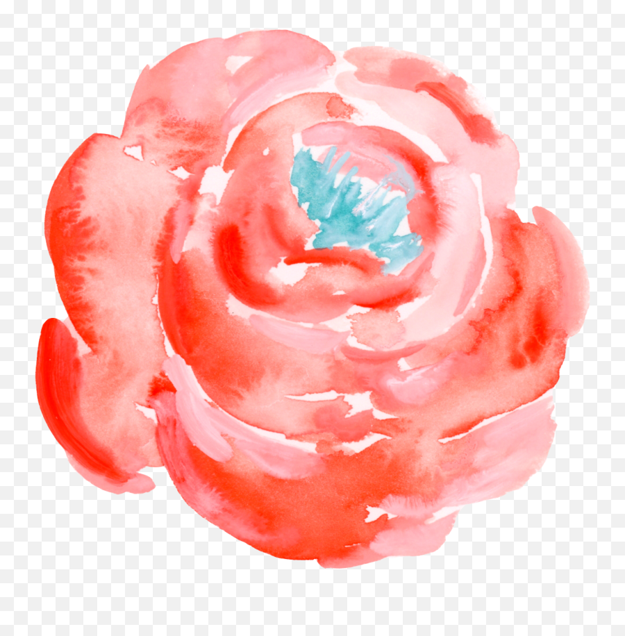 Red Flower Clipart Watercolor - Png Red Watercolor Flowers Watercolor Red Flower Transparent Emoji,Free Floral Clipart