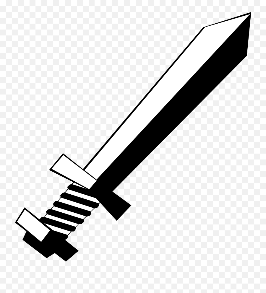 Sword Clip Art - Sword Clipart Black And White Png Emoji,Sword Clipart
