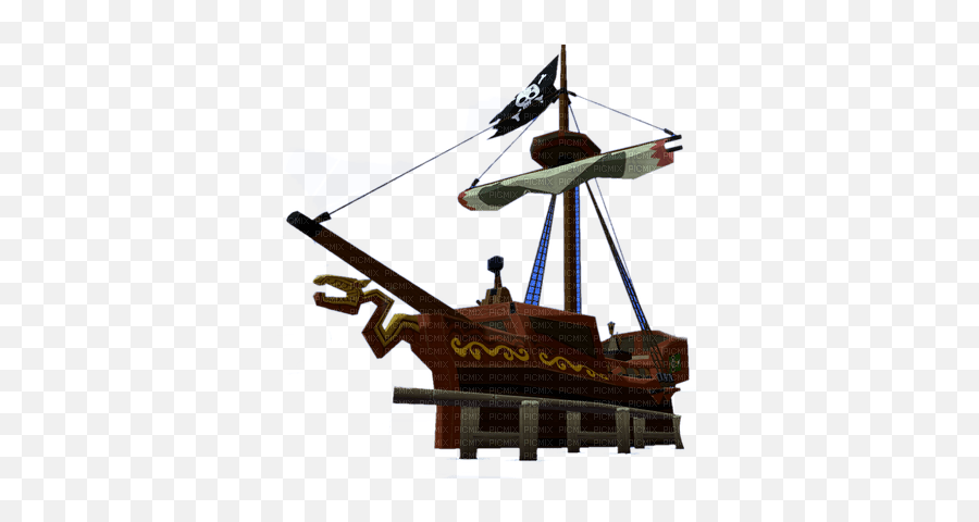 Zelda Pirate Ship - Paintinglounge Picmix Flagpole Emoji,Pirate Ship Png