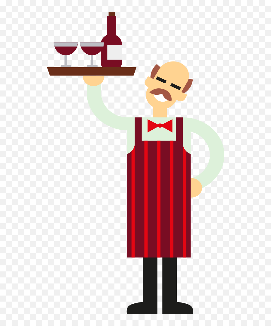 Onlinelabels Clip Art - Restaurant Server Clipart Png Emoji,Waiter Clipart