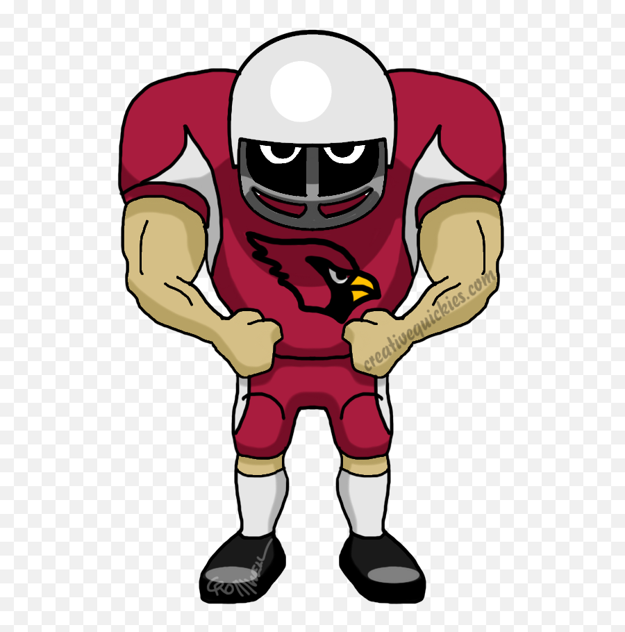 Tempe Arizona Cardinals - Cartoon Football Player Cardinals Emoji,Arizona Cardinals Logo