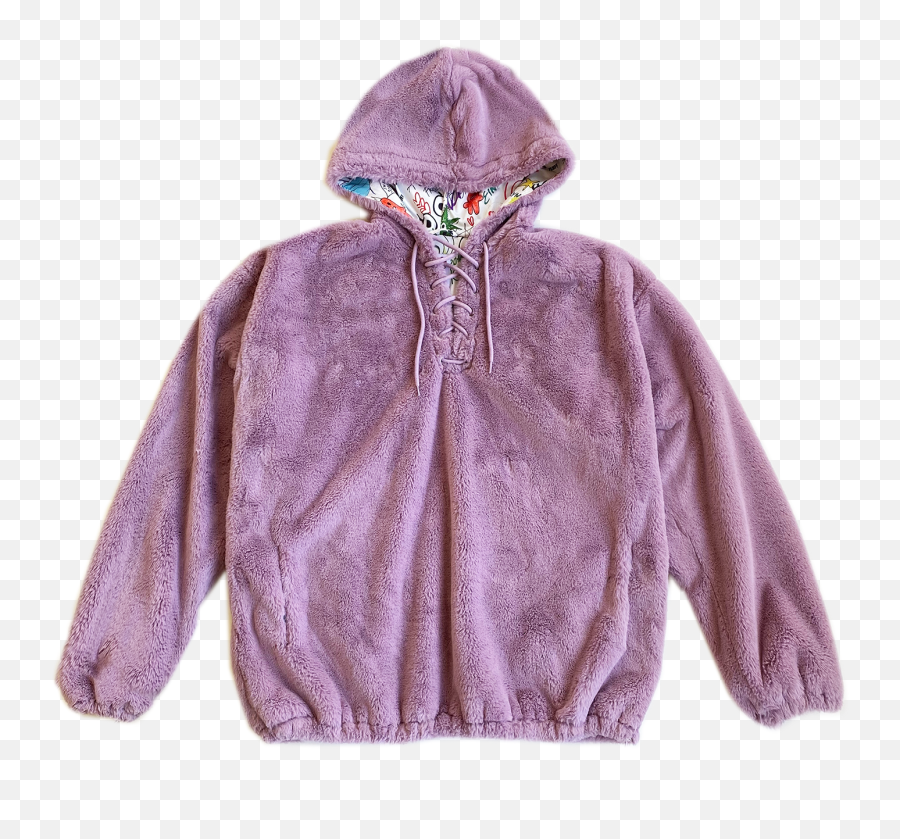 100 Recycled Teddy Lace - Up Hoodie Lavender Emoji,Up House Png