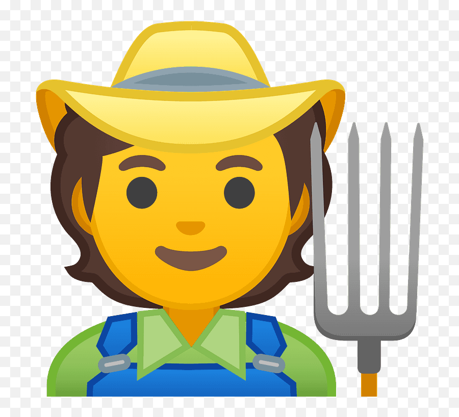 Farmer Clipart Transparent 6 - Clipart World Emoji,Pitchfork Clipart