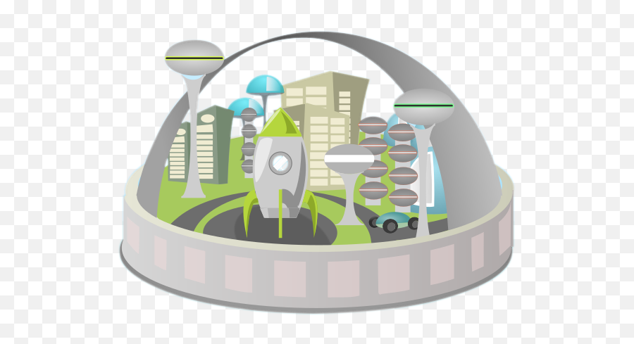 Download Hd Futuristic Clipart Future City - Future City Emoji,Cities Clipart