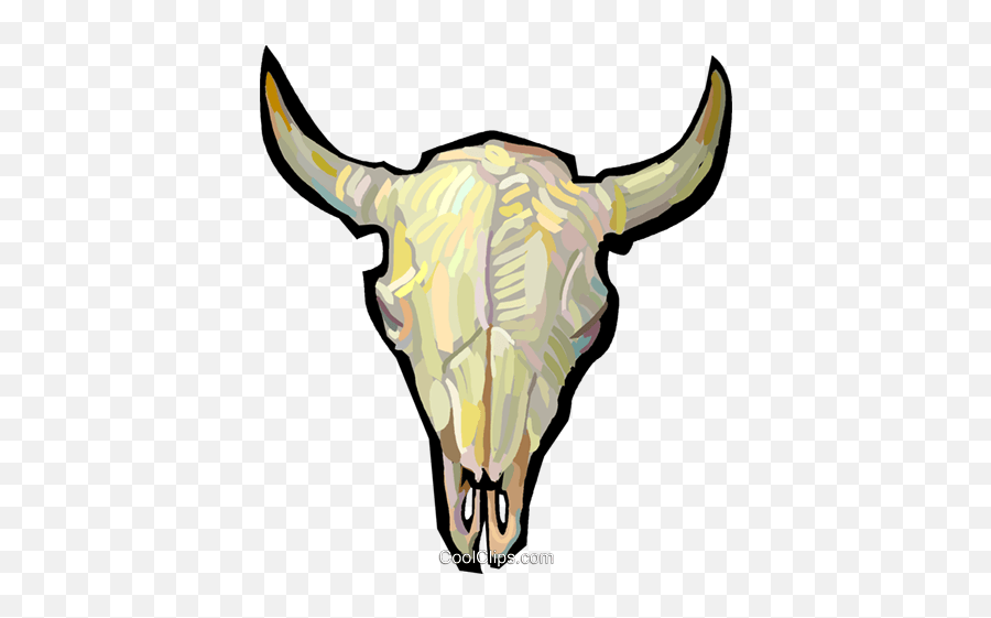 Bull Skull Royalty Free Vector Clip Art - Png Cranio De Boi Emoji,Bull Clipart