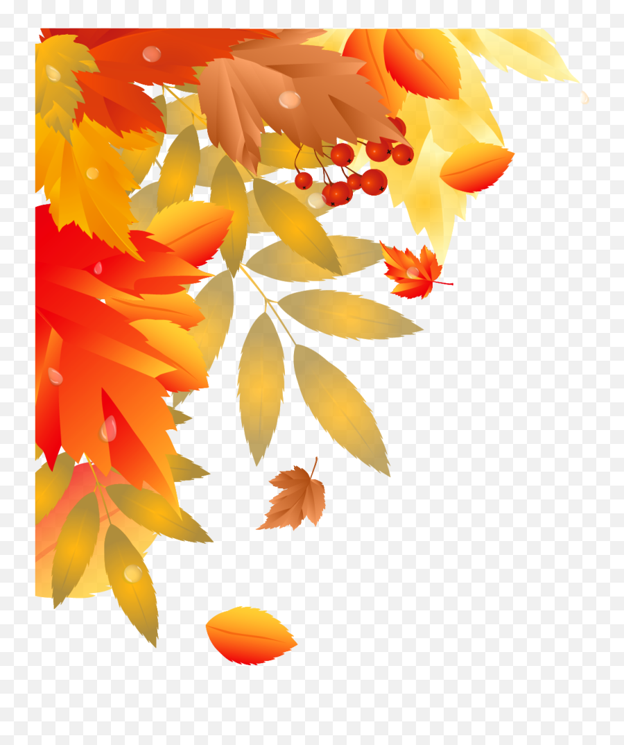 Fall Leaves Clipart - Autumn Png Transparent Png Original Transparent Fall Corner Border Emoji,Fall Leaves Clipart