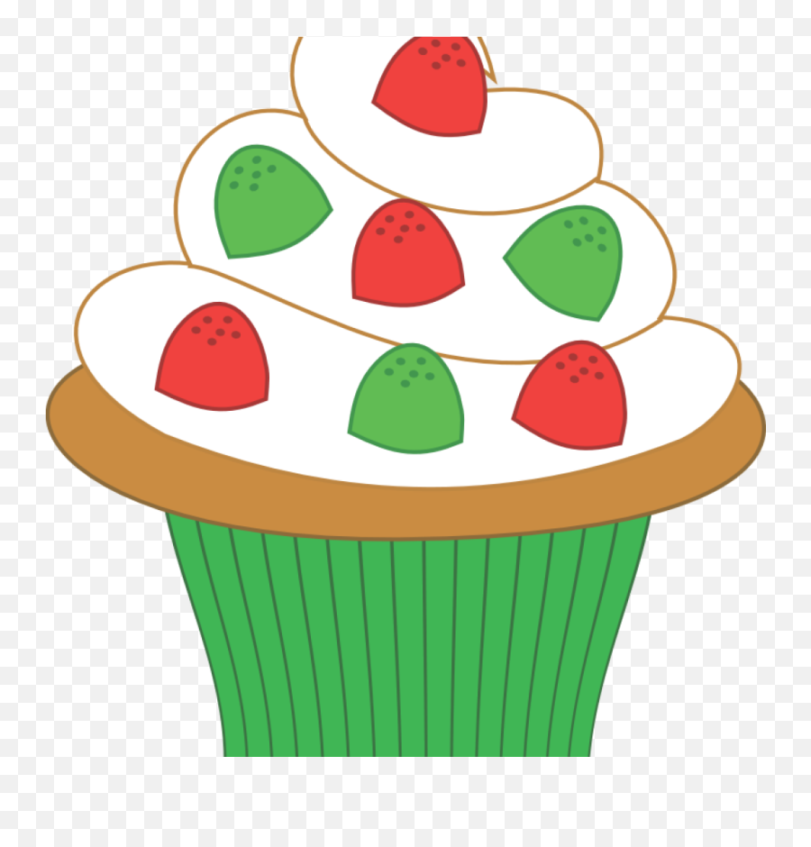 Library Of Christmas Cupcakes Image - Cupcakes Clip Art Emoji,Cupcake Clipart Black And White