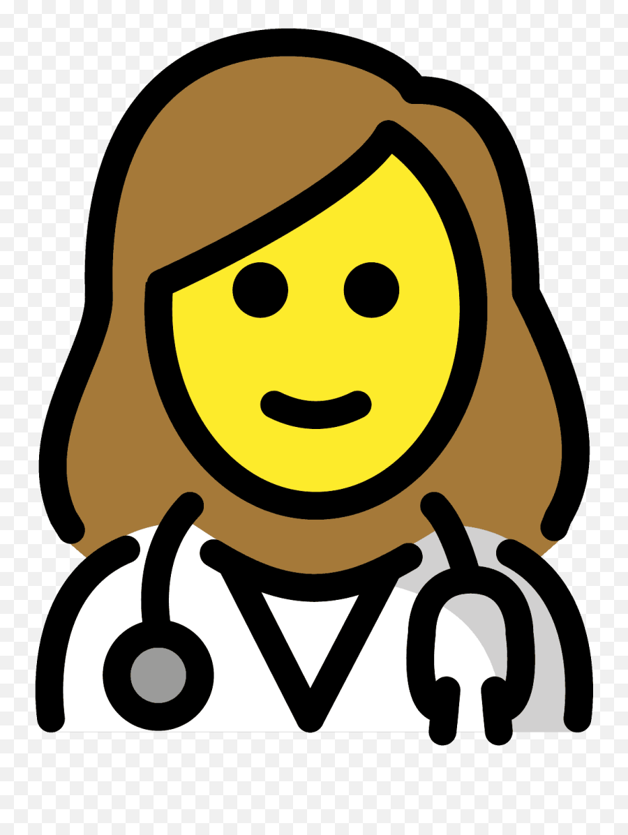 Woman Health Worker Emoji Clipart Free Download - Happy,Healthcare Clipart