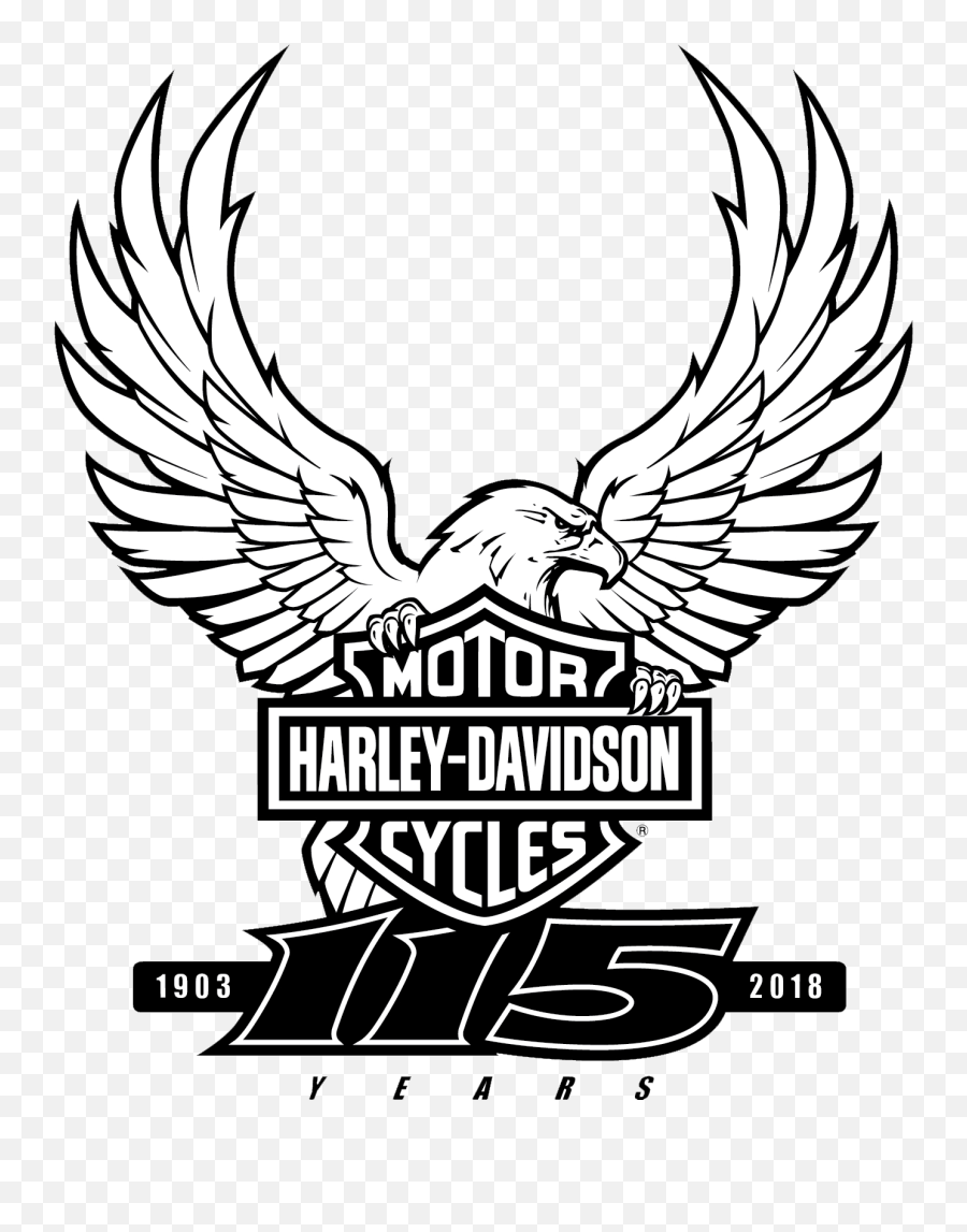 Pin On Ilustração - Harley Davidson 115th Anniversary Logo Emoji,Harley Davidson Logo Png