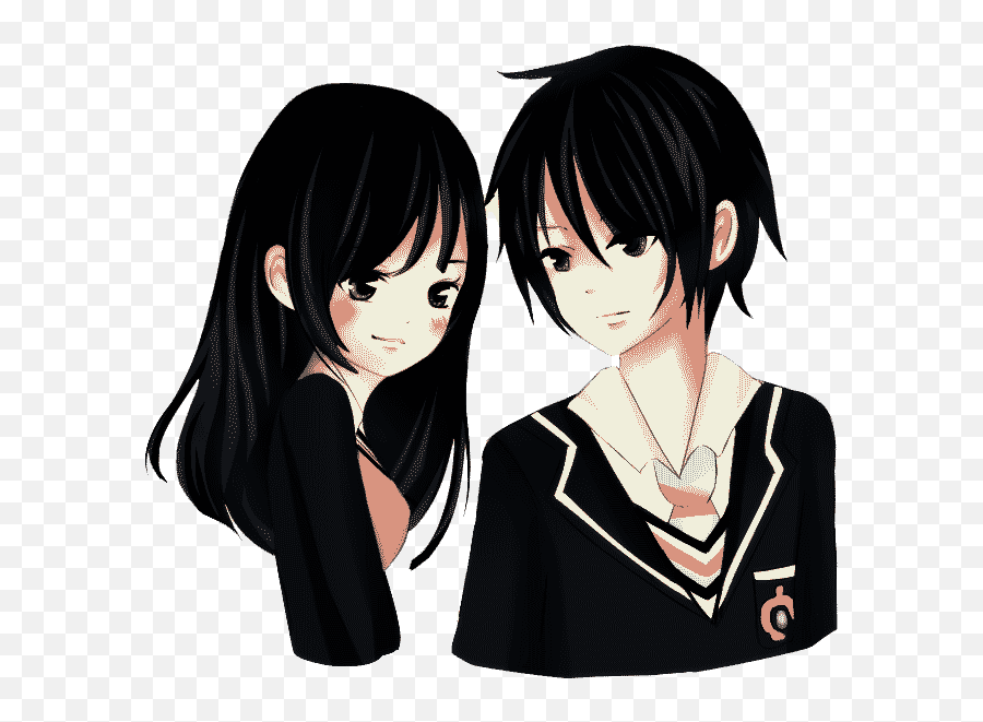 Free Anime Love Couple Png Pic - Getintopik Kiska Hai Tumko Intezar Me Hu Na Emoji,Anime Lines Png