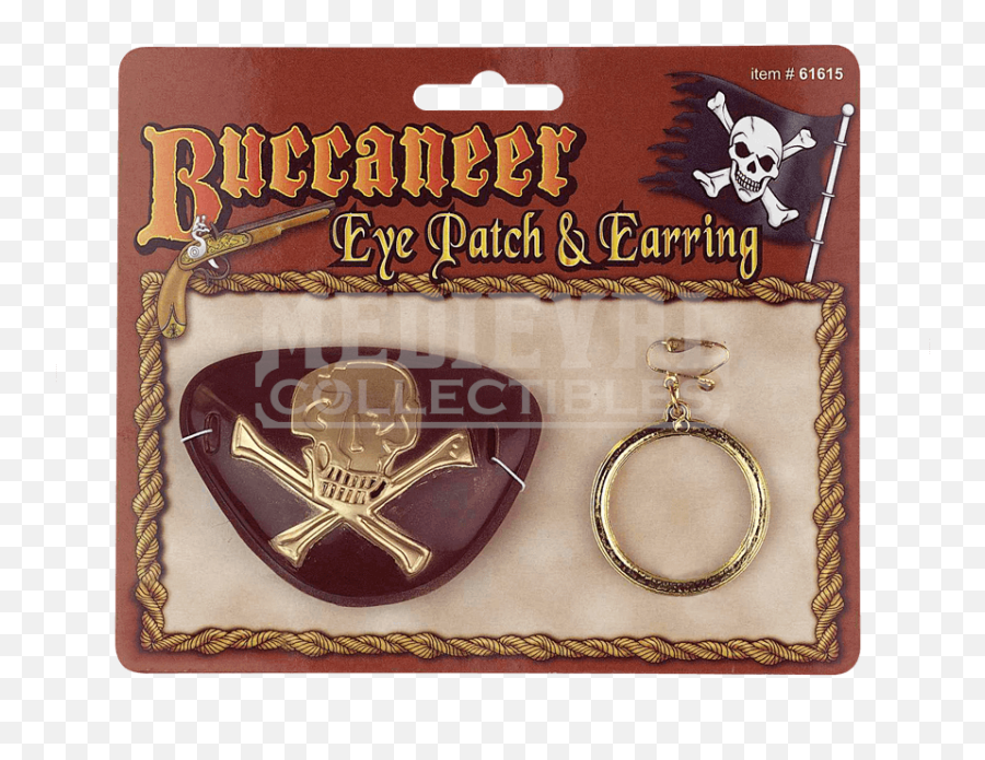 Download Hd Buccaneer Eye Patch And Earring - Pirate Eye Eyepatch Emoji,Eye Patch Png