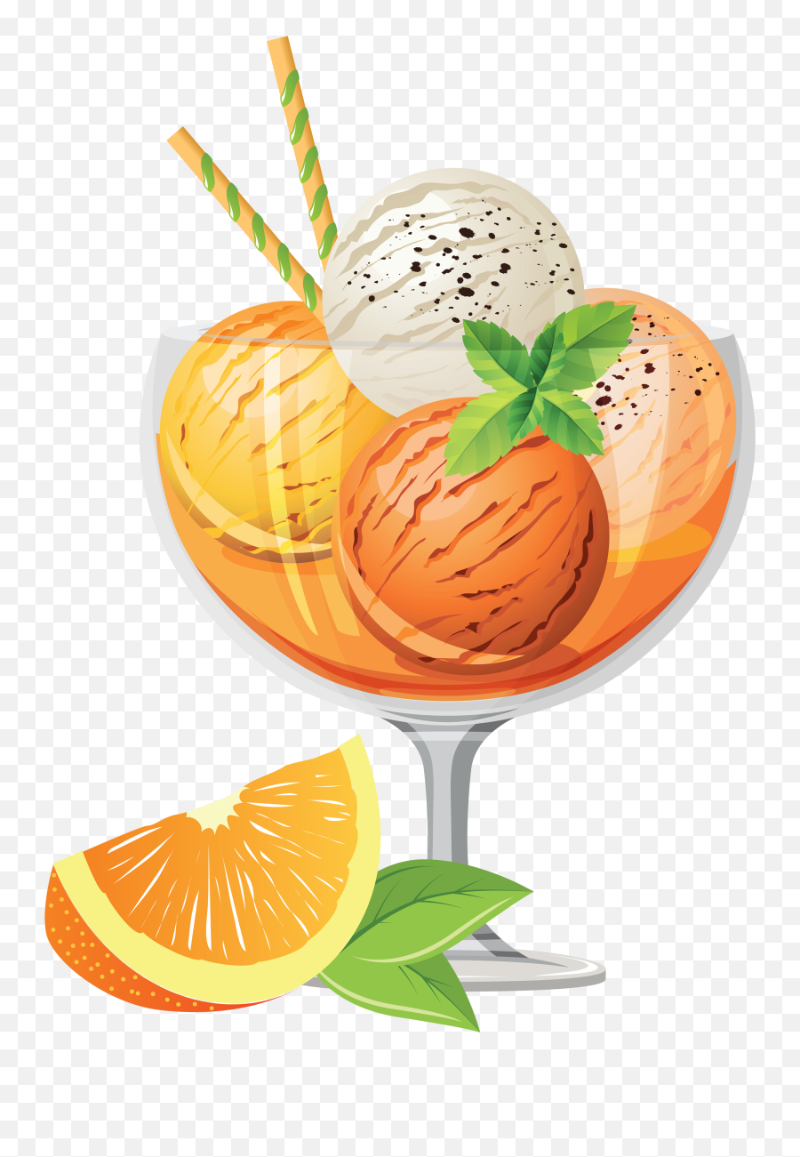 Ice Cream Png Image - Fruit Salad With Ice Cream Png Emoji,Ice Cream Clipart Png