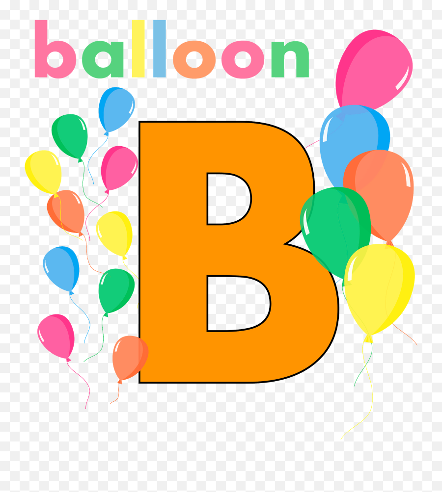 B Is For Balloon Clipart - Alphabet B For Balloon Emoji,B Clipart