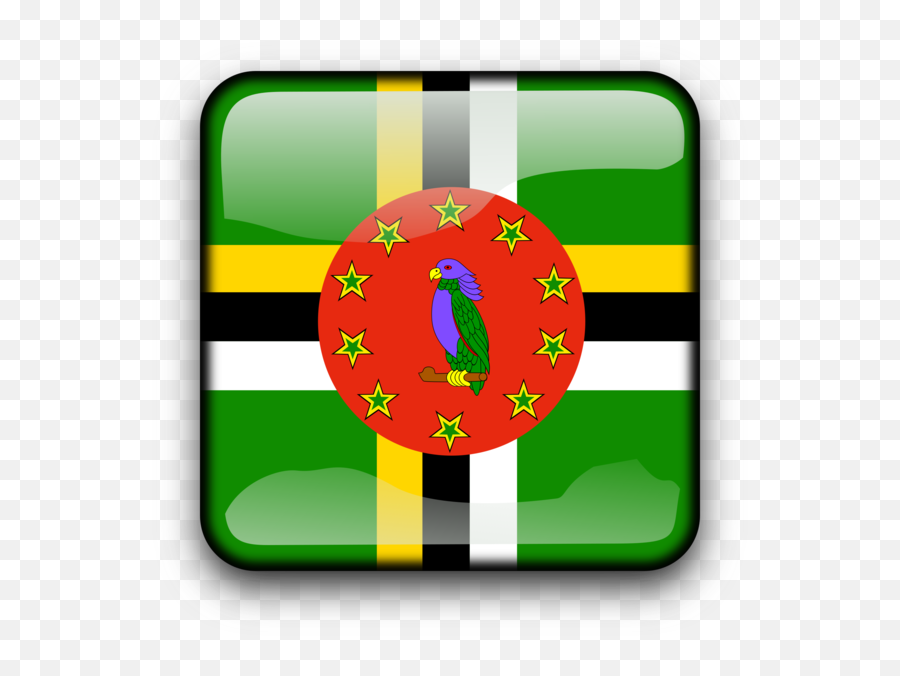 Green Rectangle Flag Of Dominica Png - Dominica Flag Png Emoji,Dominican Flag Png