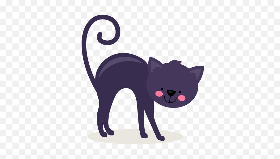 Black Cat Png Cute Emoji,Cute Black Cat Clipart