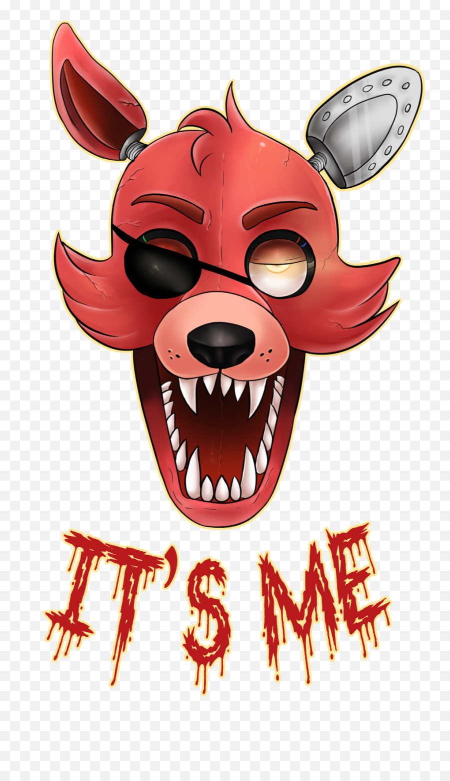 Foxy Painting Hd Png Download - Foxy From Five Nights At Emoji,Five Nights At Freddy's Png
