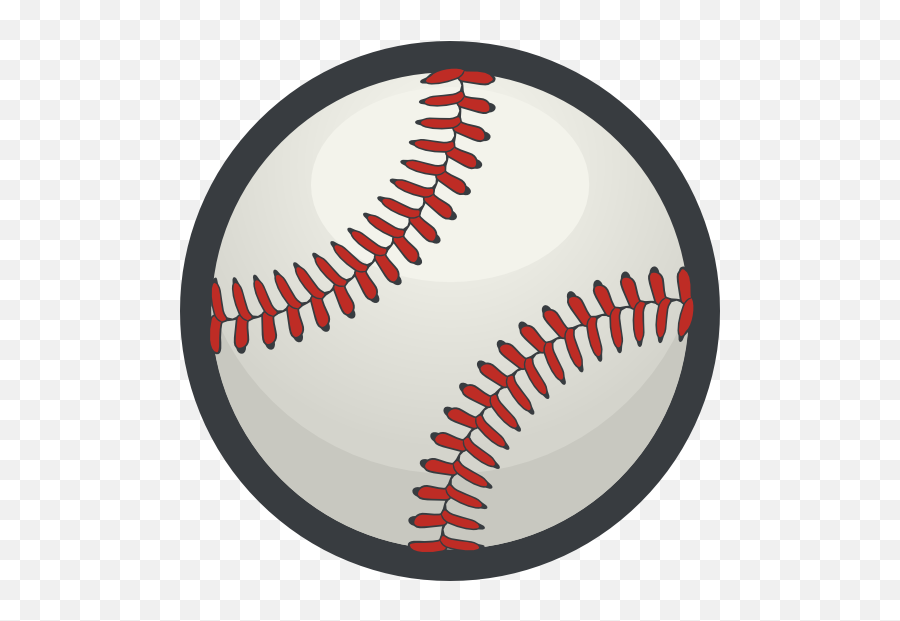 Color Baseball With Red Seams Sticker Emoji,Baseball Stitches Clipart