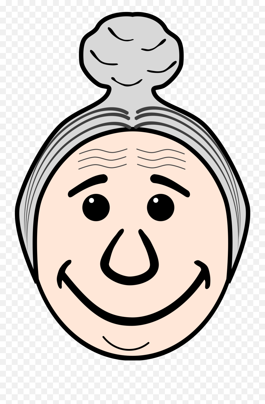 Free Grandma Head Cliparts Download - Grandmas Face Emoji,Grandma Clipart