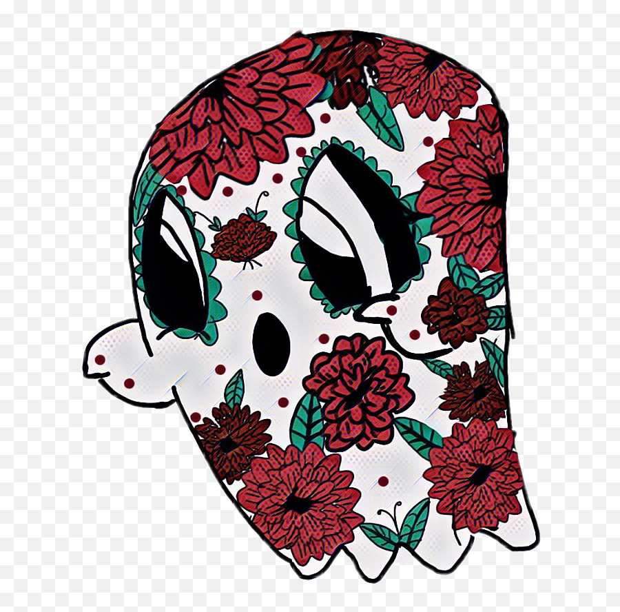 Day Of The Dead Ghost Transparent Cartoon - Jingfm Emoji,Day Of The Dead Flowers Clipart