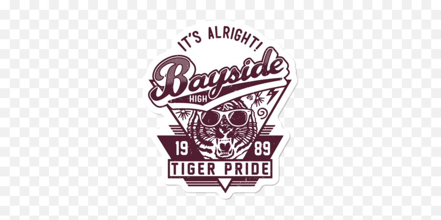 Best White Tiger Stickers Design By Humans Emoji,Bayside Tigers Logo