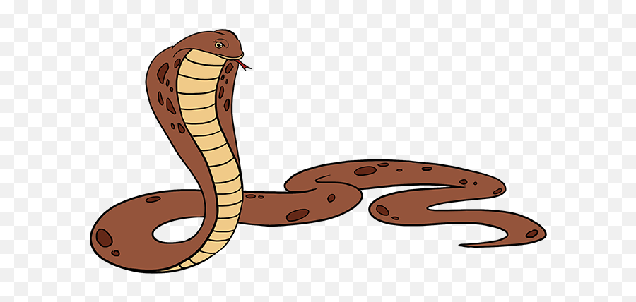 Rattlesnake Clipart Simple Snake - King Cobra Drawing Png Cobra Snake Clipart Png Emoji,Snake Clipart