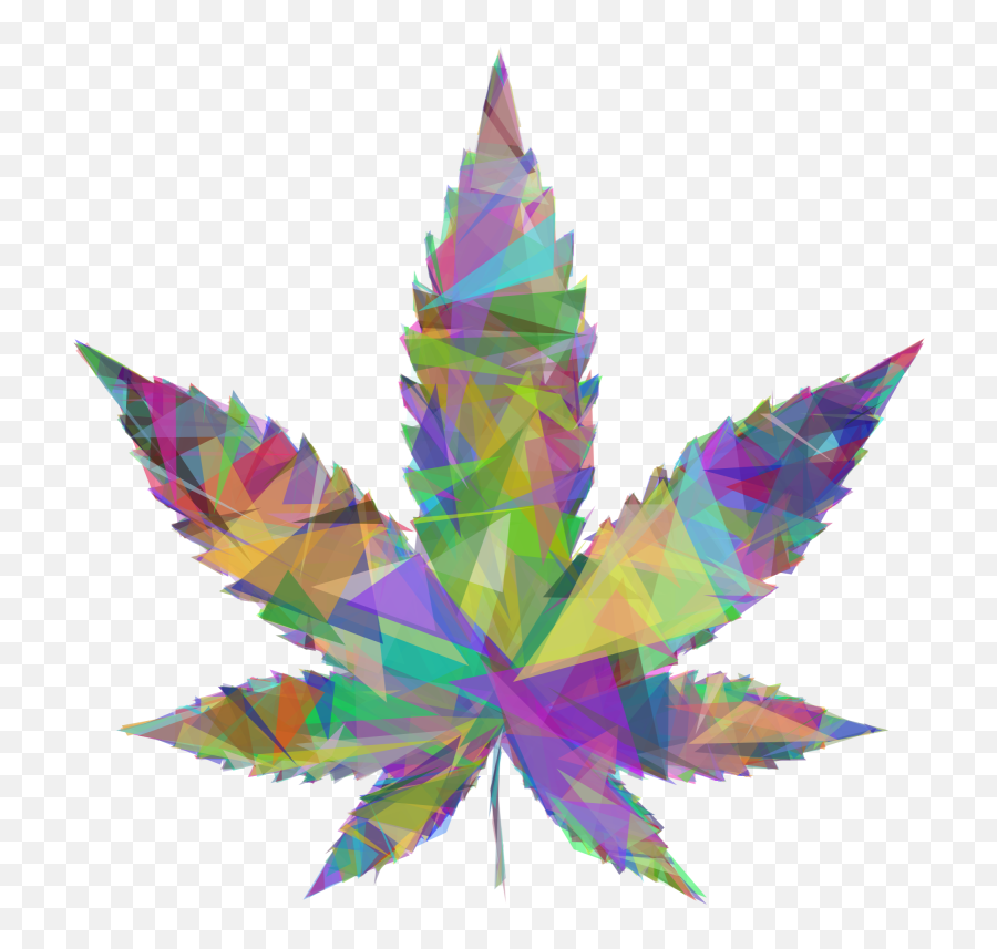 Marijuana Leaf Triangles - Portable Network Graphics Emoji,Marijuana Clipart