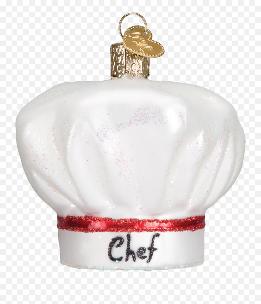 Chefu0027s Hat Glass Ornament 2 34 - Holiday Ornament Emoji,Chef Hat Transparent